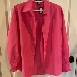 Oversized hot pink button down - NEW